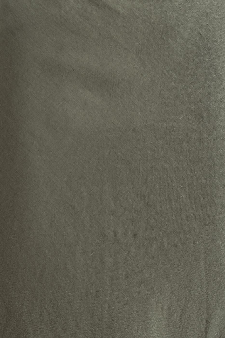 100% Linen Fishtail Skirt Khaki
