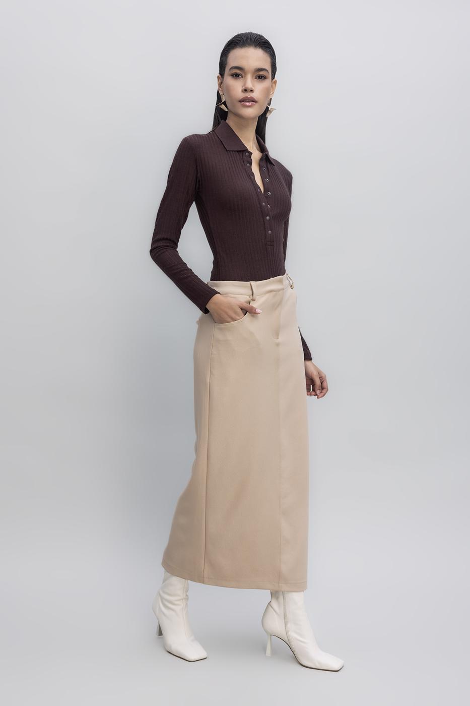 Low Waist Maxi Skirt