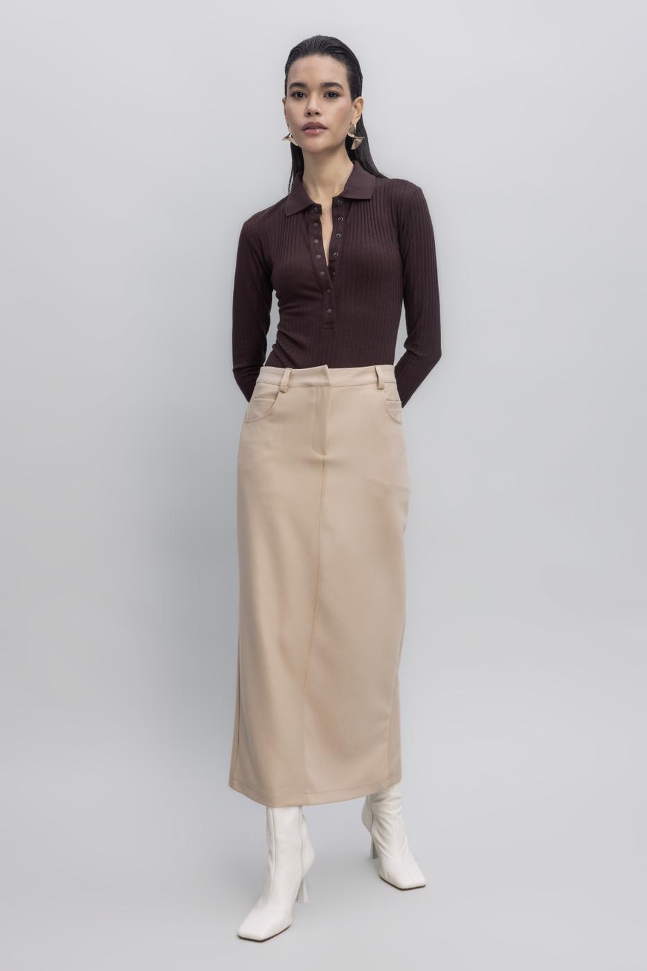 Low Waist Maxi Skirt