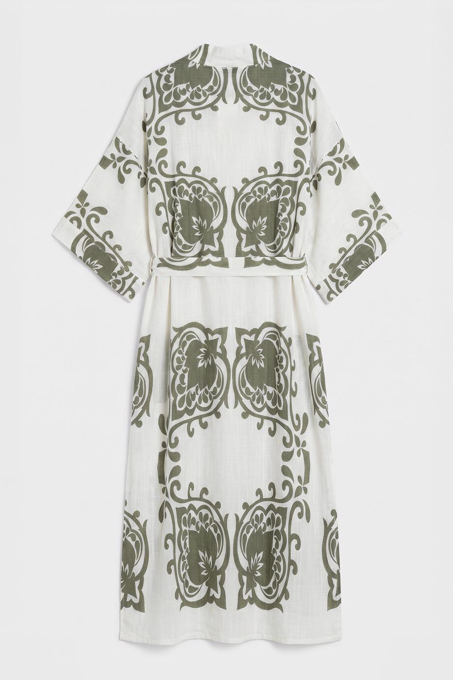 Cotton Standard Size Kimono Green