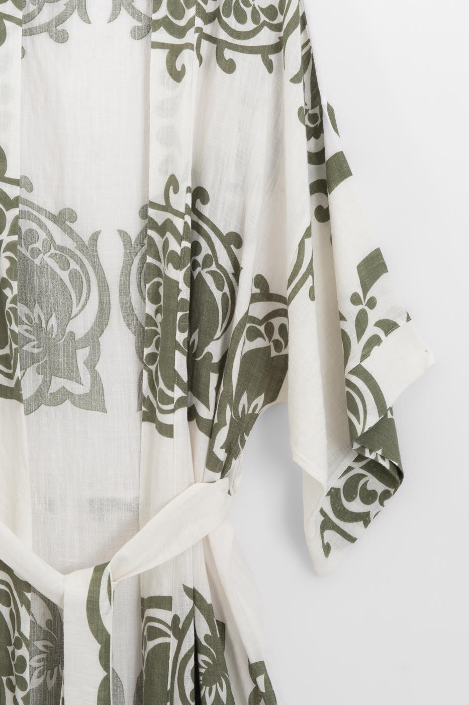 Cotton Standard Size Kimono Green