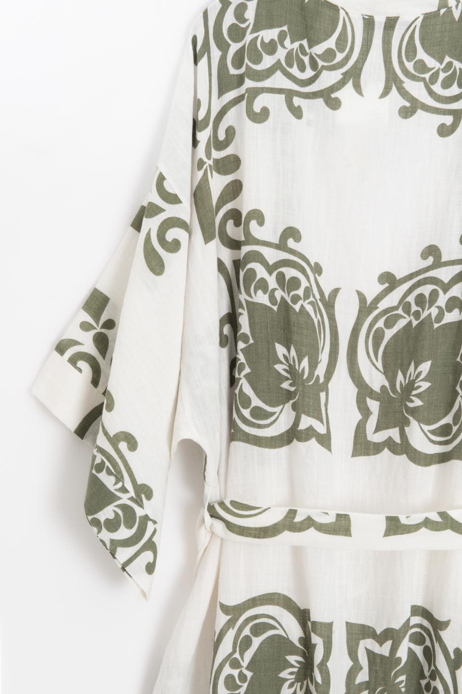 Cotton Standard Size Kimono Green