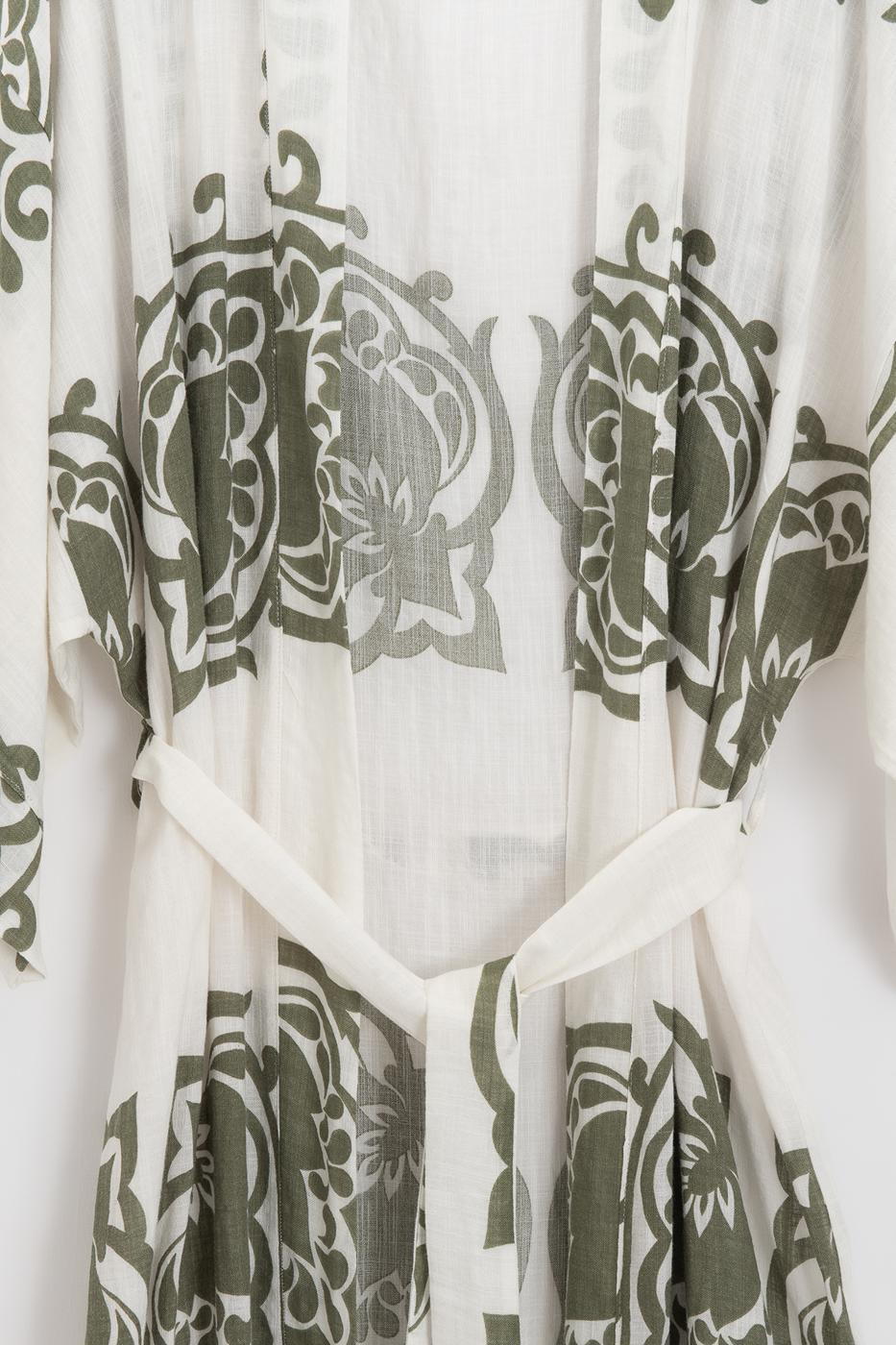 Cotton Standard Size Kimono Green