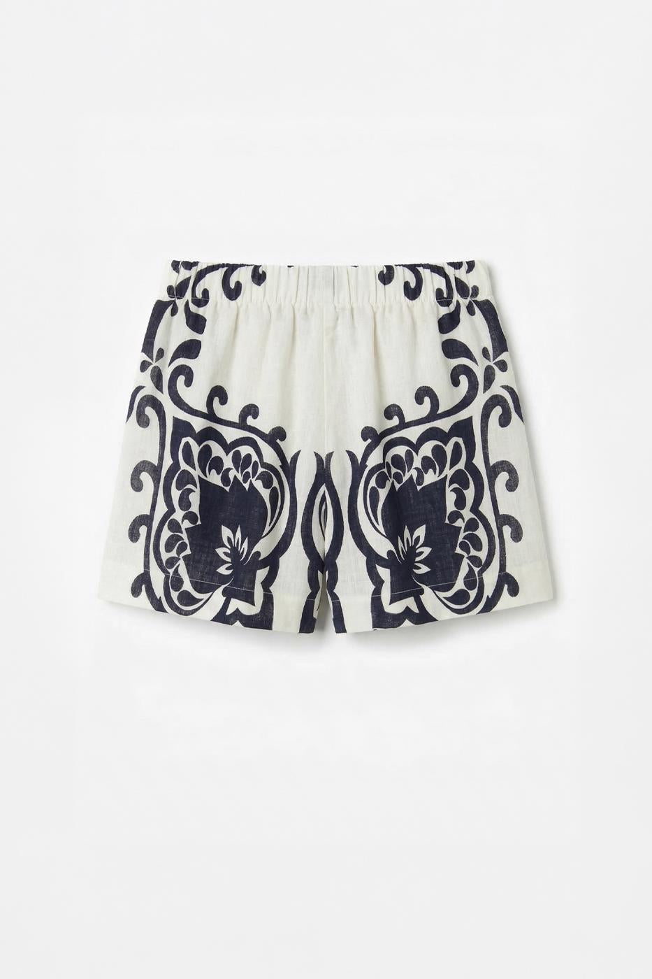 Cotton Mini Shorts Navy