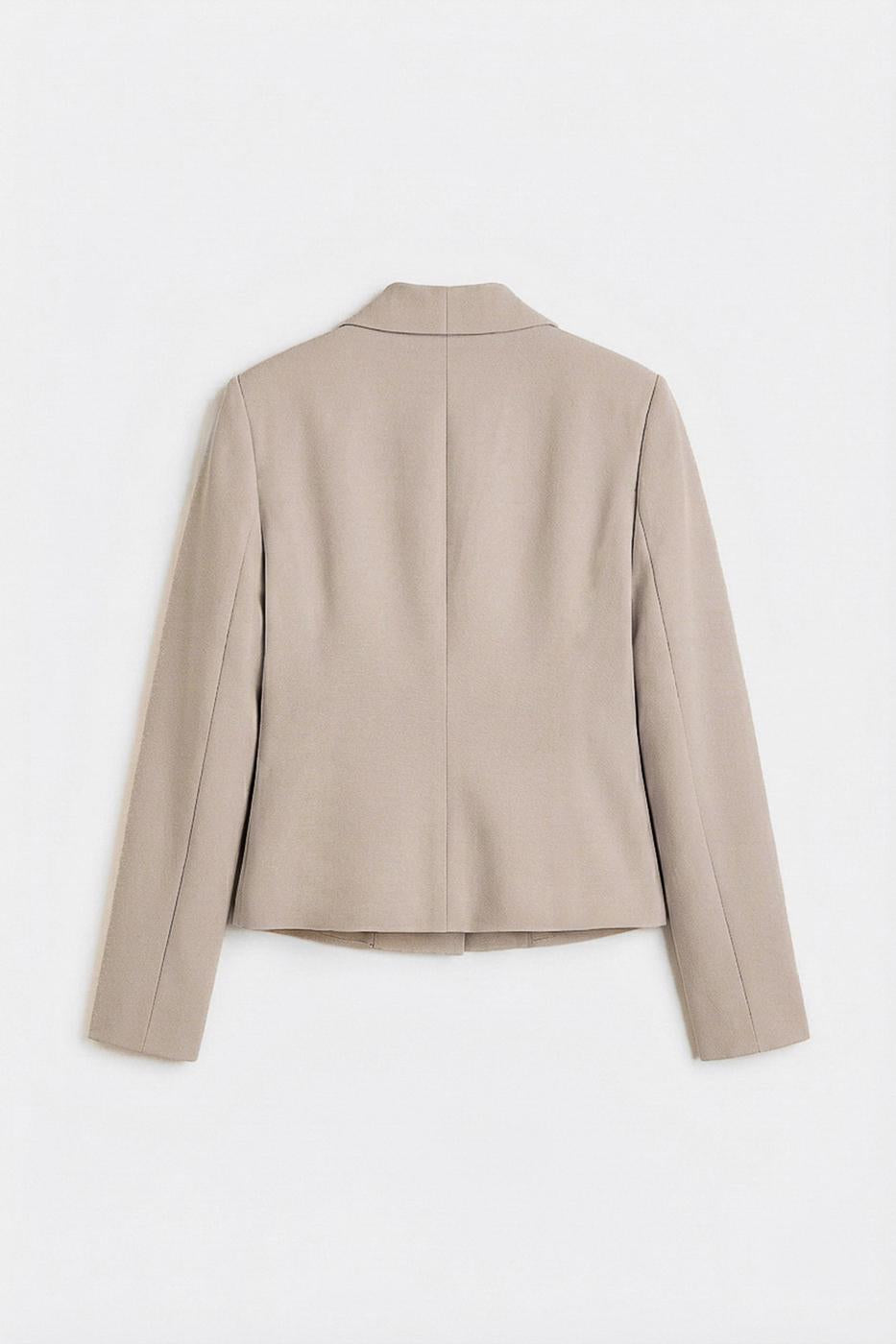 Shawl Collar Blazer Jacket Beige