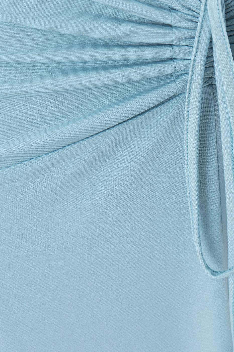 Shirring Midi Skirt Blue