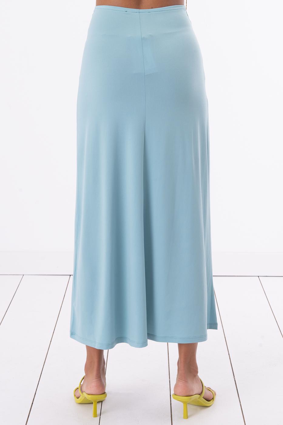 Shirring Midi Skirt Blue