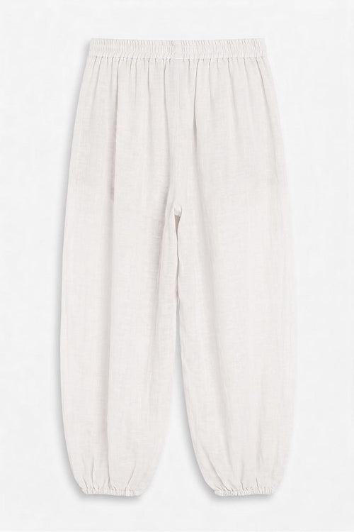 Gathered Harem Pants Ecru