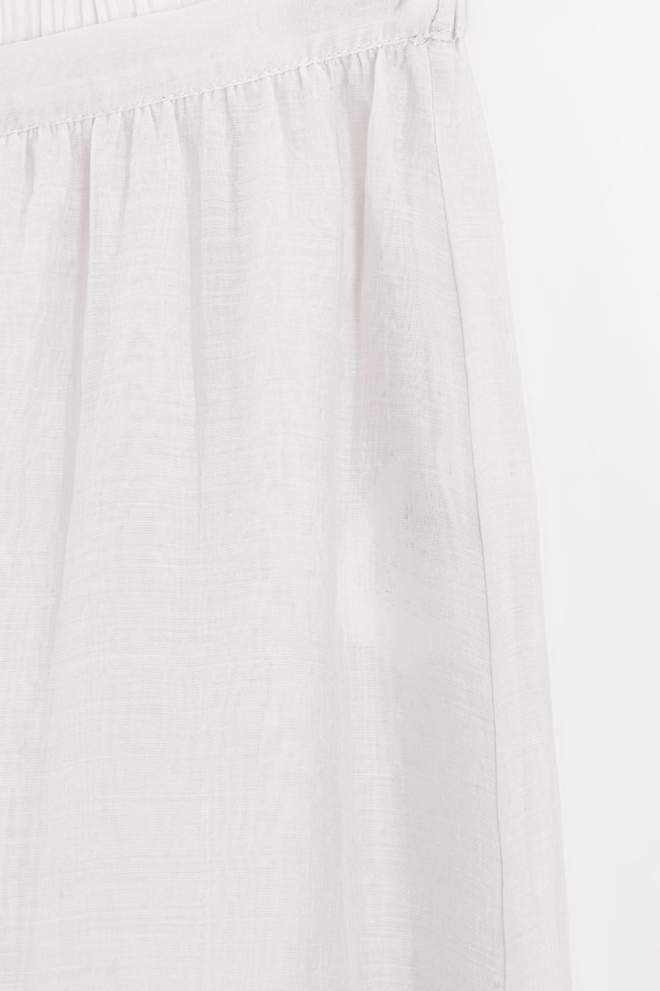 Gathered Harem Pants Ecru