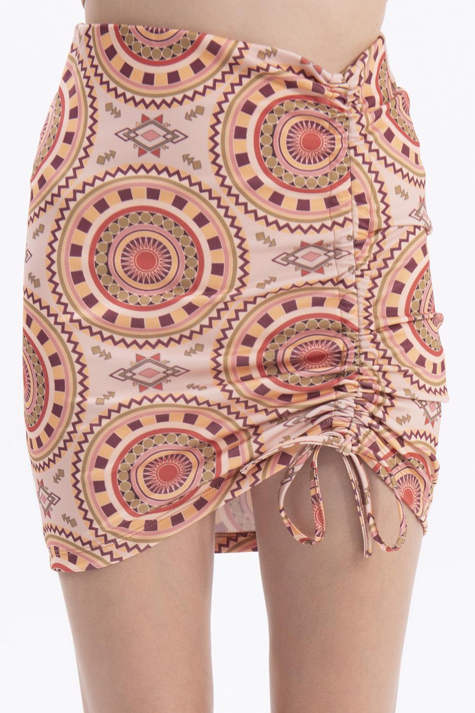 Drapped mini skirt