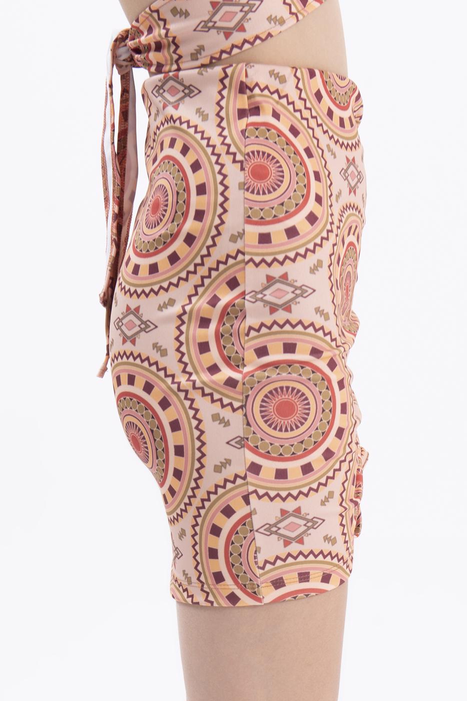 Drapped mini skirt