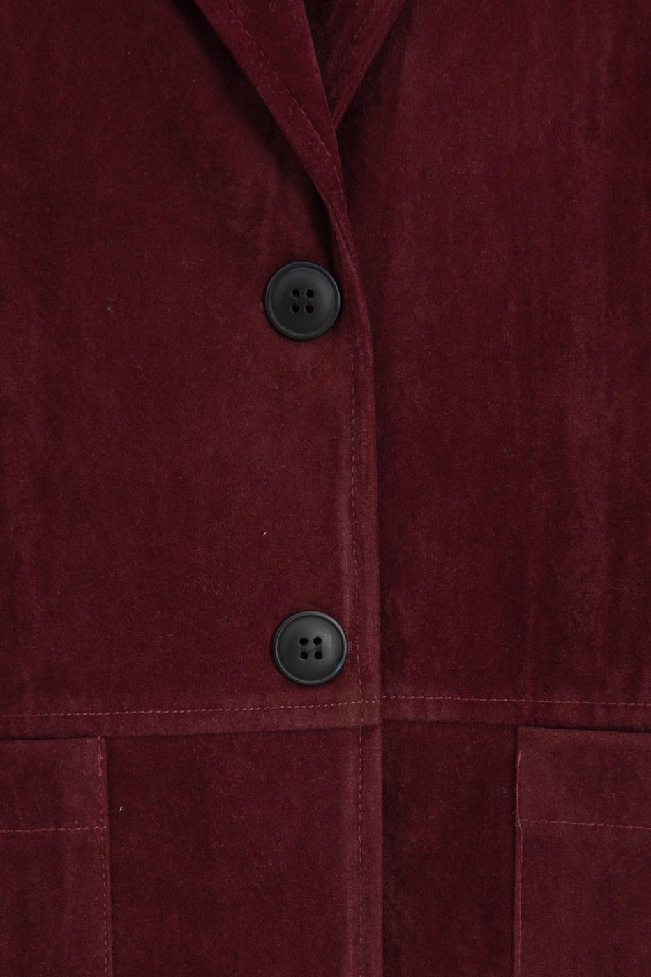 Jacket with Pocket Details Burgundy