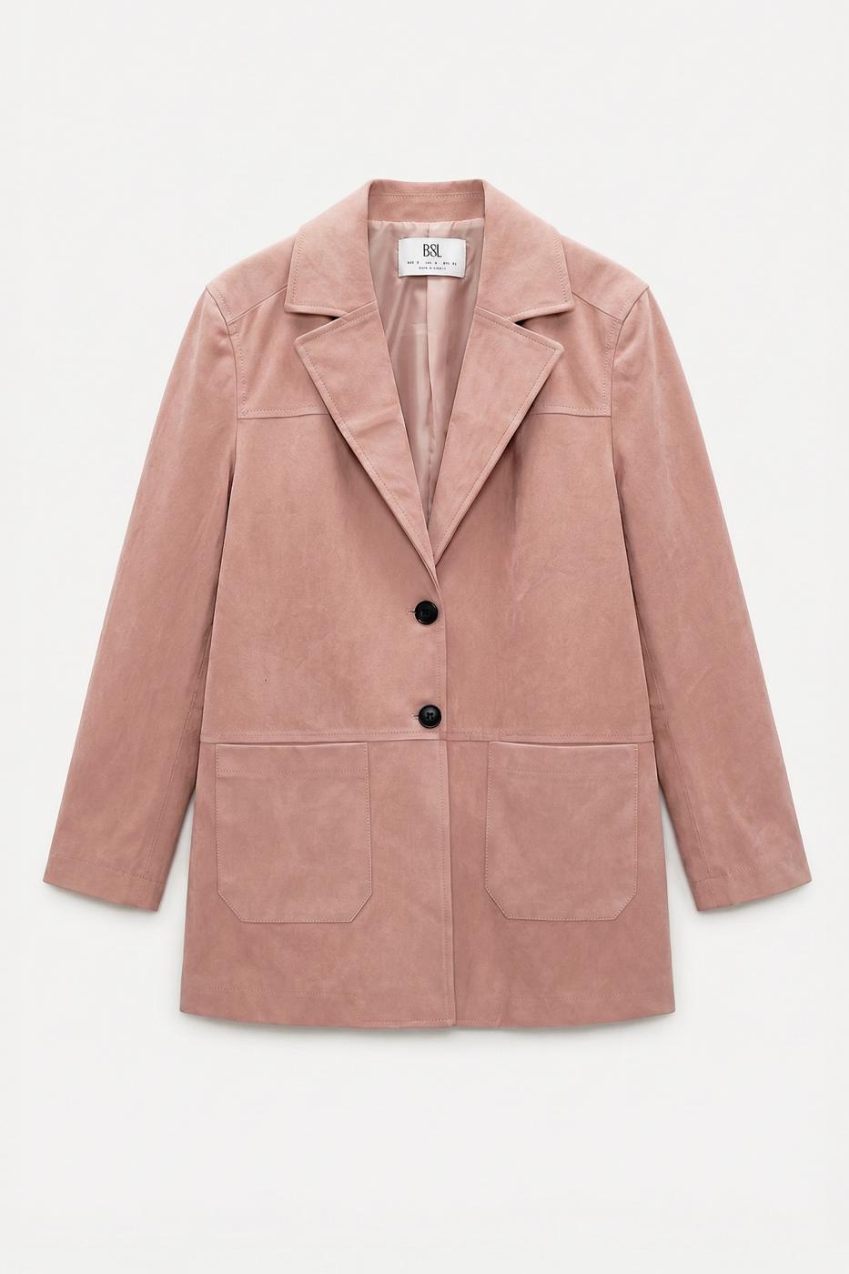 Jacket with Pocket Details Powder