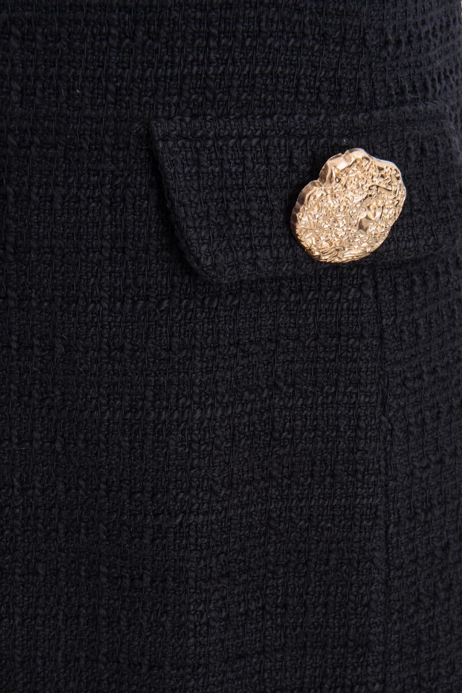 Mini Dress with Pocket Detail Black