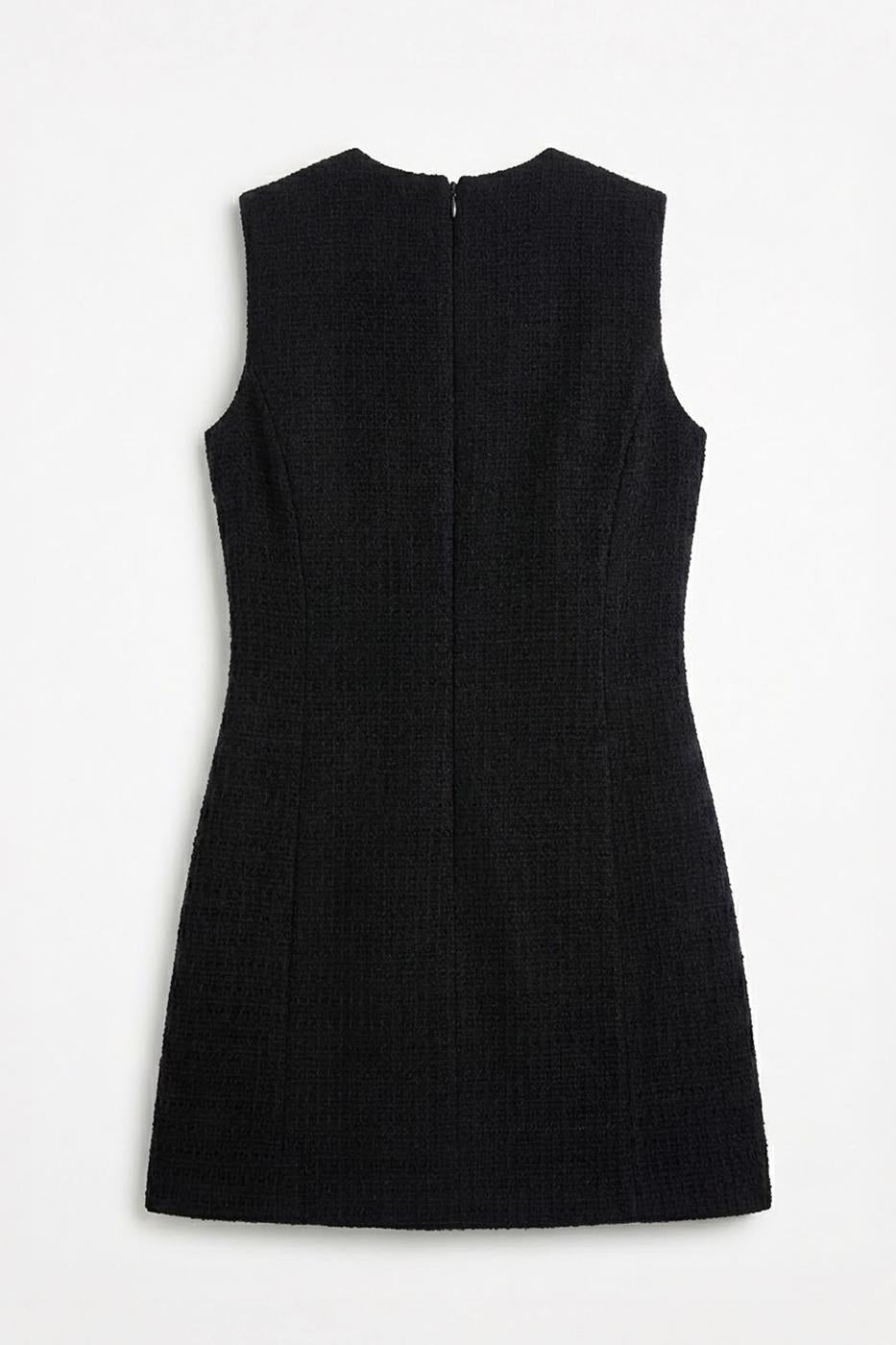 Mini Dress with Pocket Detail Black