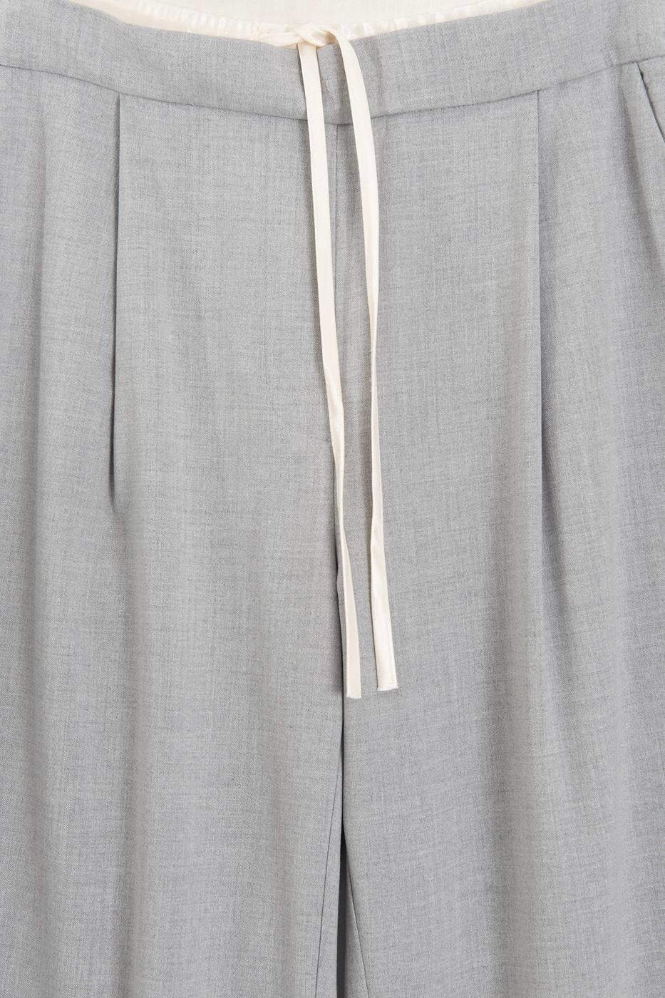Double Waistband Trousers Grey
