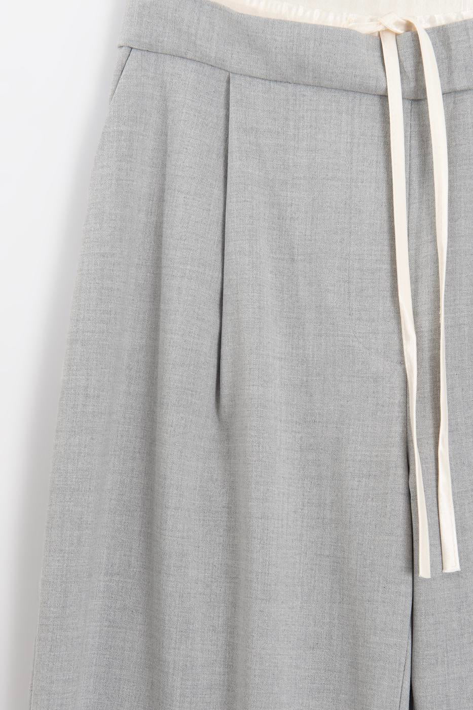 Double Waistband Trousers Grey