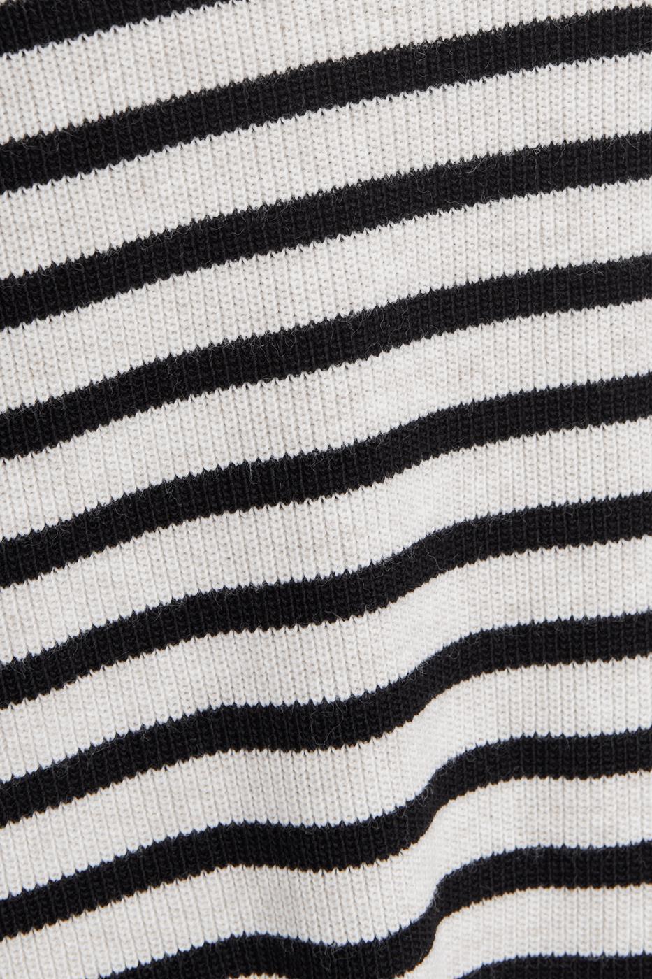 Striped Collared Knit Pullover