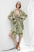 Cotton Patterned Midi Dress