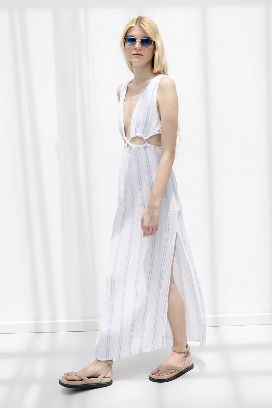Cotton Midi Dress White
