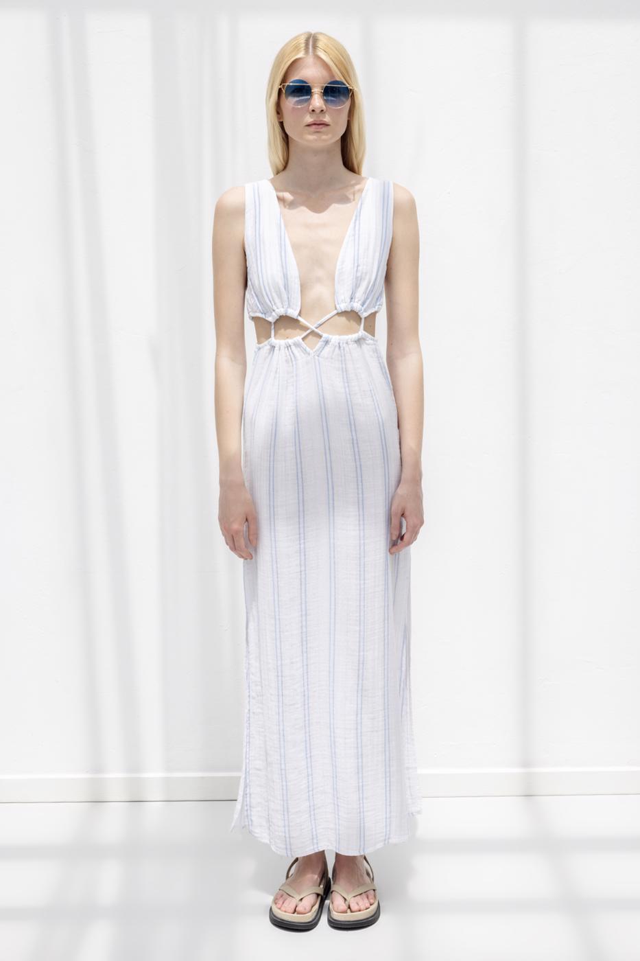 Cotton Midi Dress White
