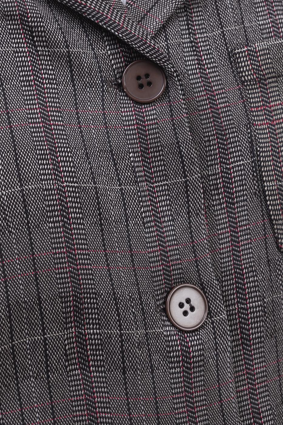 Crop Blazer Jacket Brown