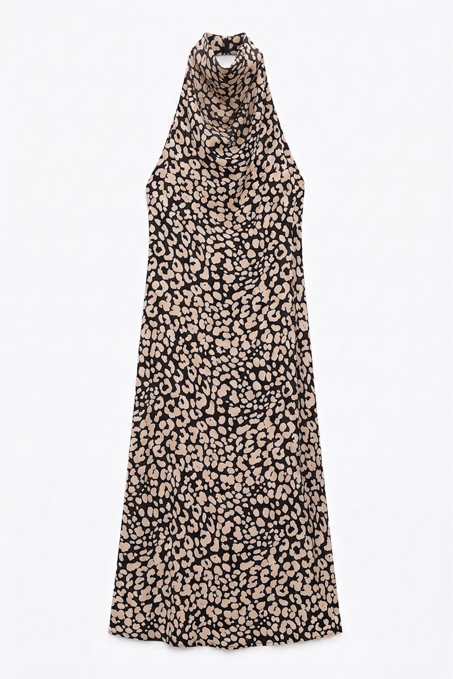 V-neck Maxi Dress with Backless Design Ecru