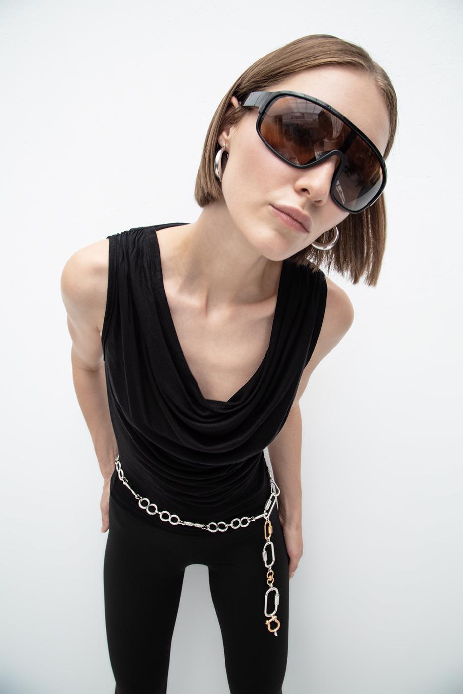 Ruffle Collar Blouse Black