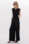 Sleeveless Jumpsuit with V-Neck