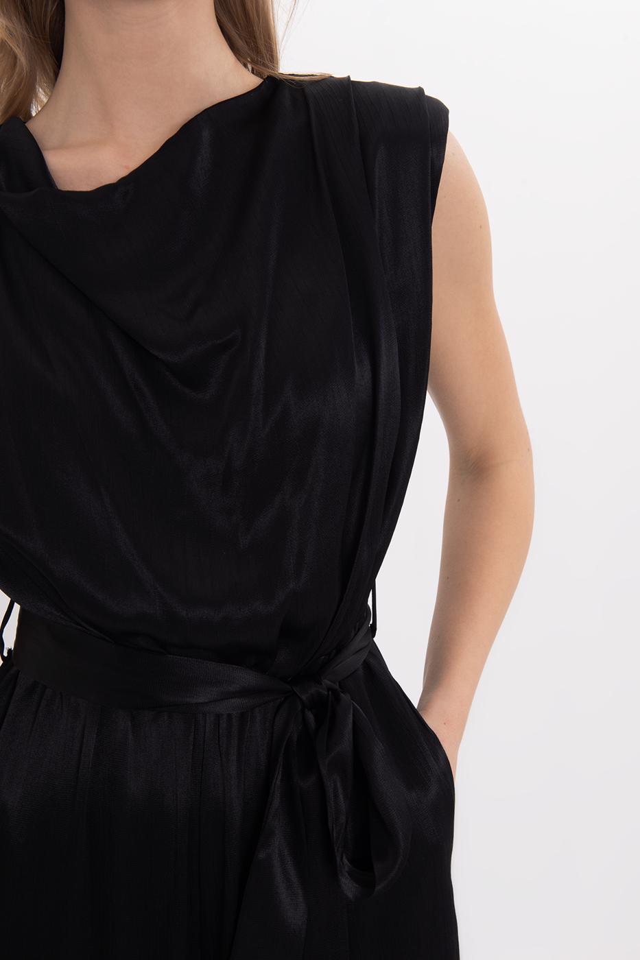 Sleeveless Jumpsuit with V-Neck