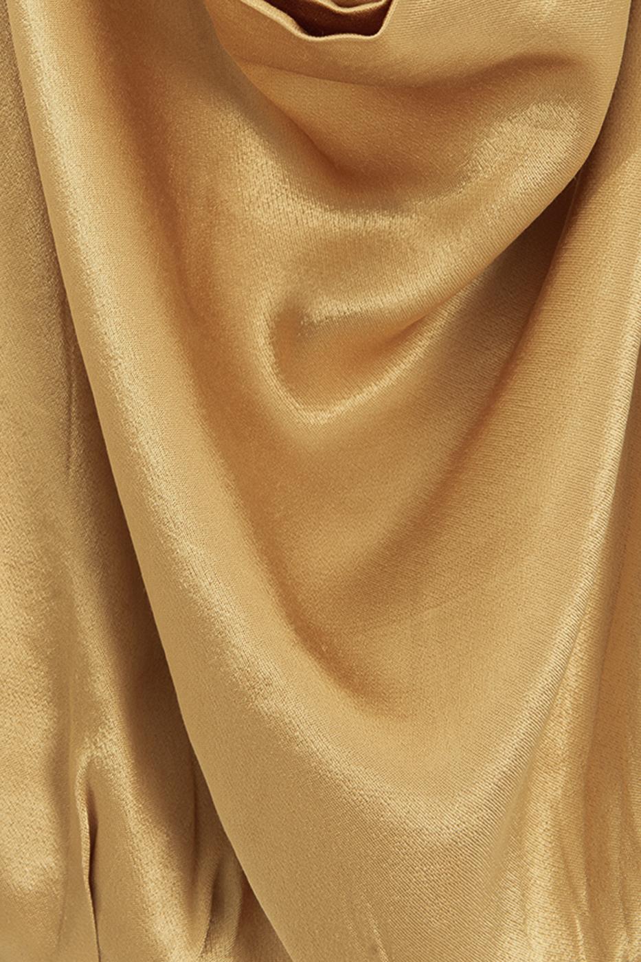 V-neck satin blouse Gold