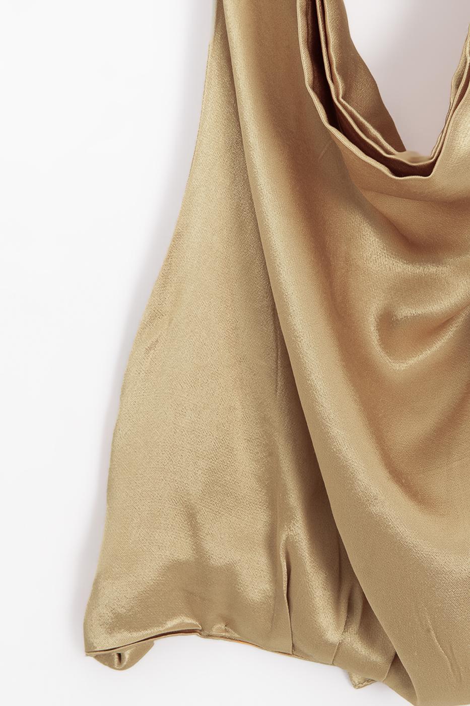 V-neck satin blouse Mıxed