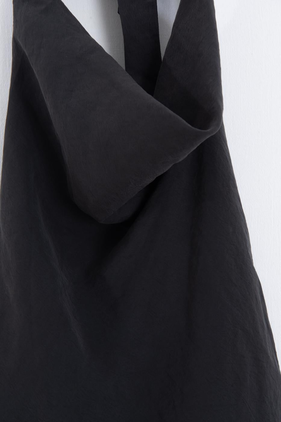 V-neck tie-up Modal Blouse Anthracite