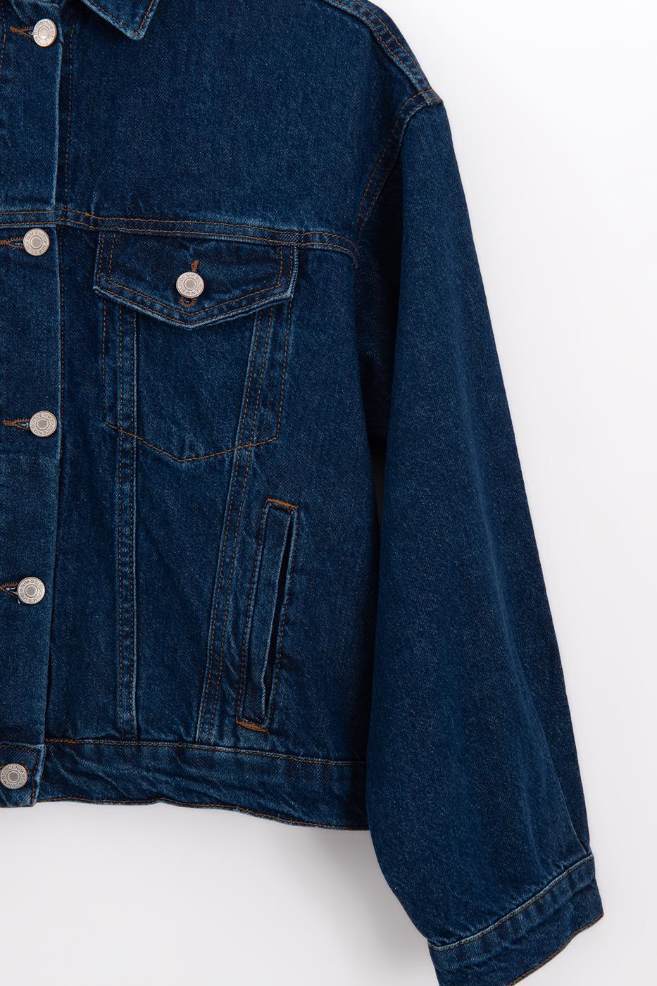 Denim Coat Jacket Navy
