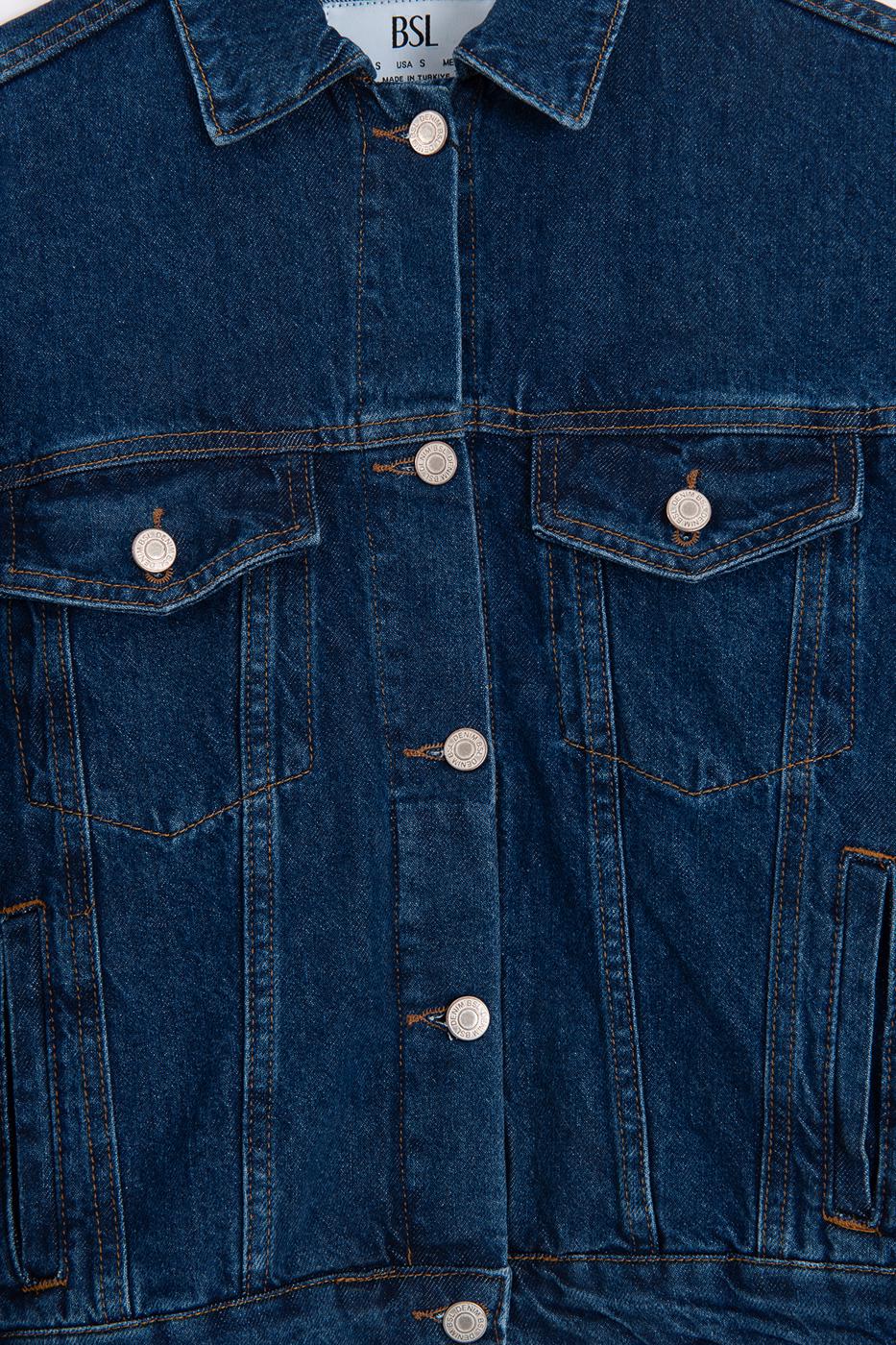 Denim Coat Jacket Navy