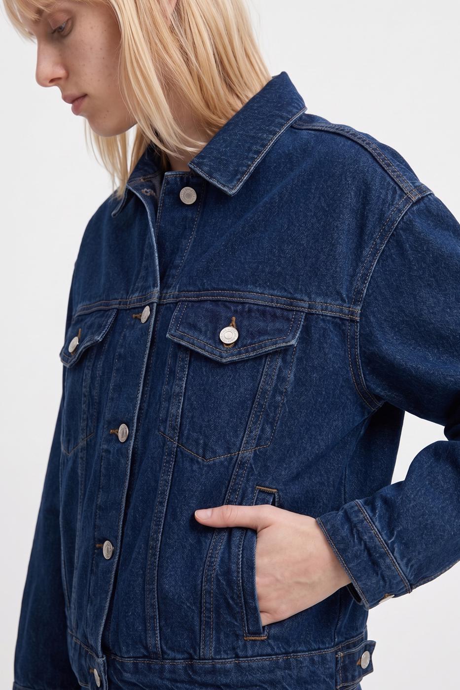 Denim Coat Jacket Navy