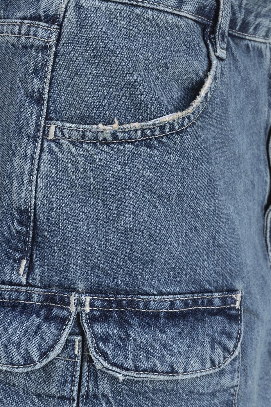 Denim Cargo Skirt