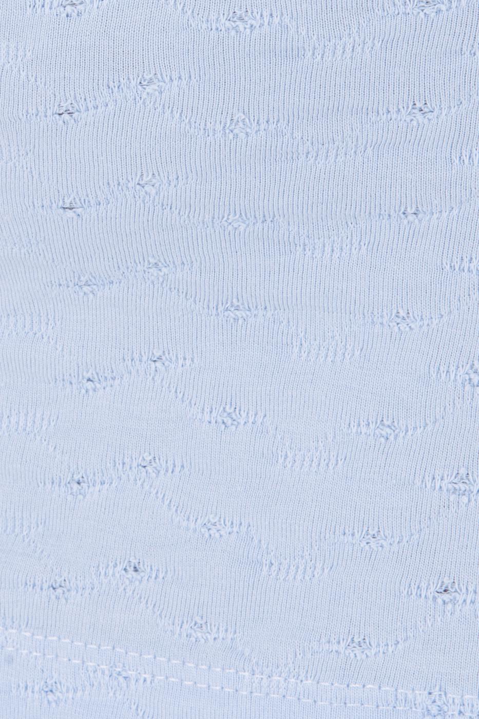 Deep Neck Top Blue