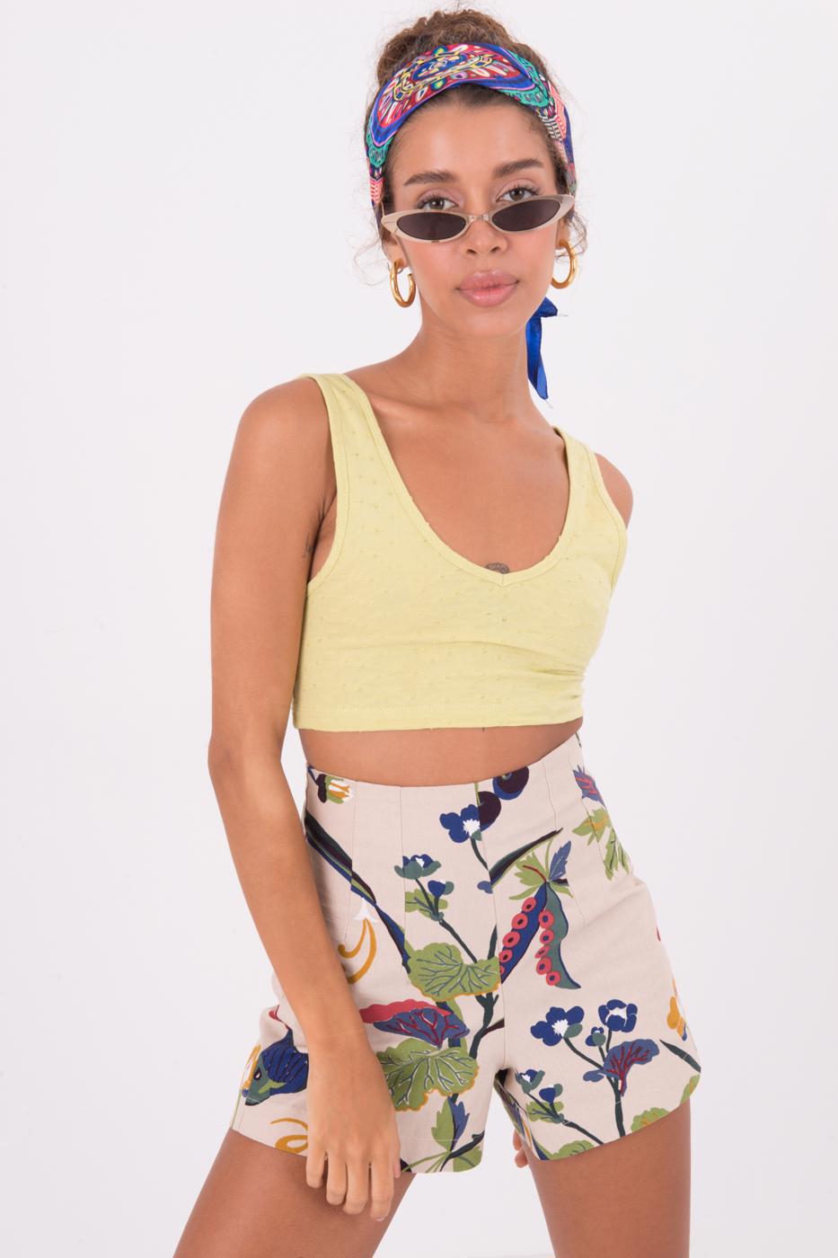 Deep Neck Top Green