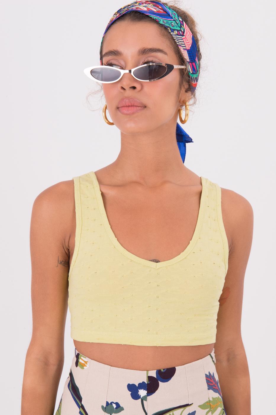 Deep Neck Top Green
