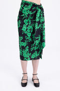 Midi skirt with deep slit