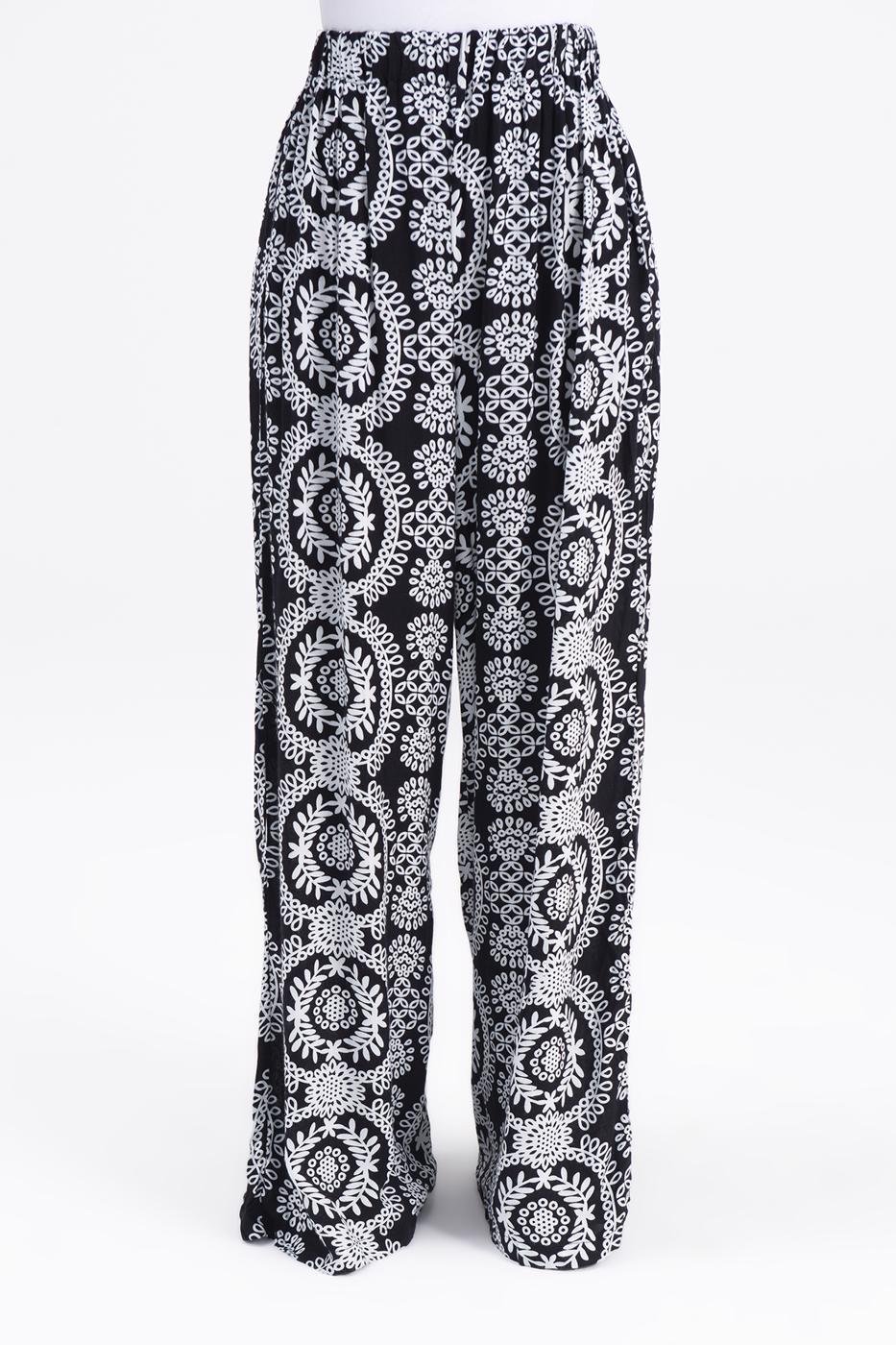 Patterned baggy pants