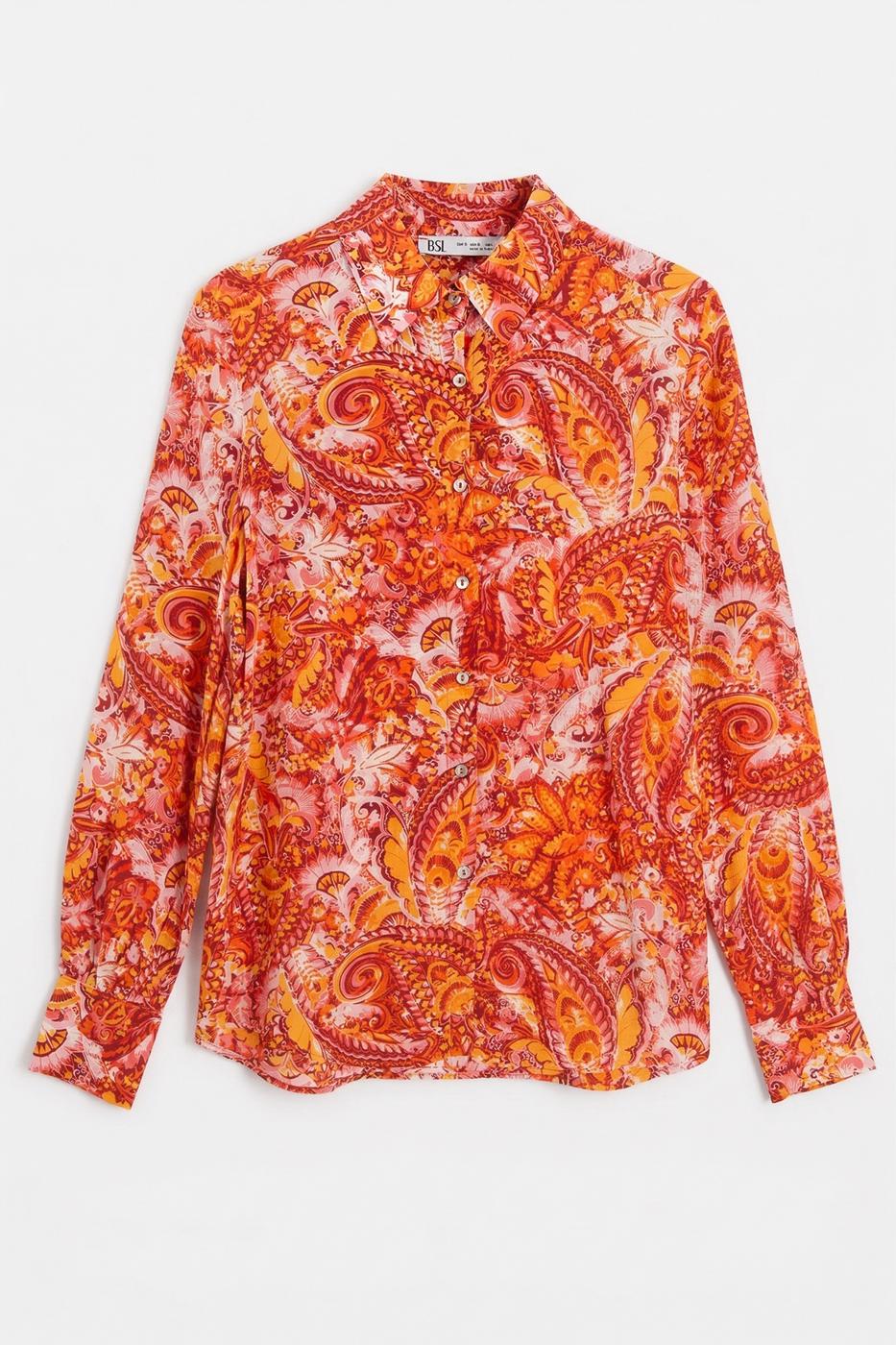 Patterned Shirt Orange