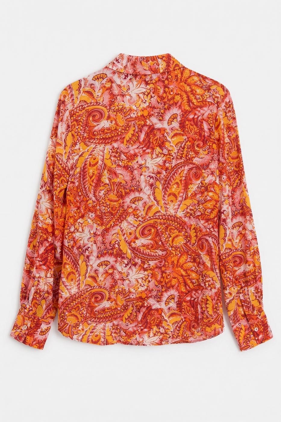 Patterned Shirt Orange