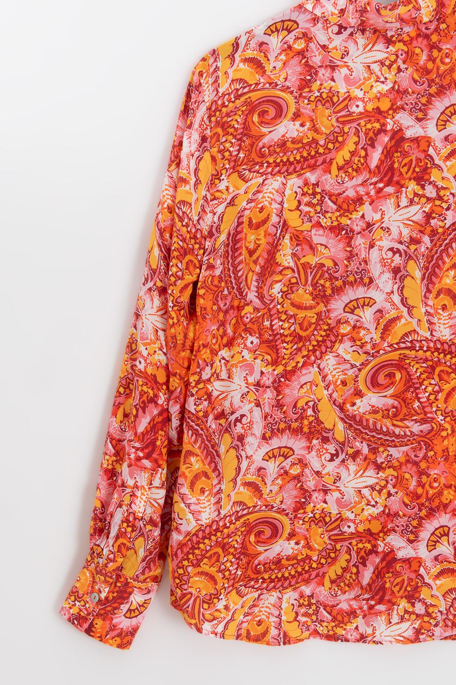 Patterned Shirt Orange