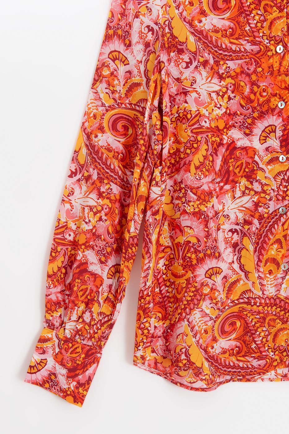 Patterned Shirt Orange