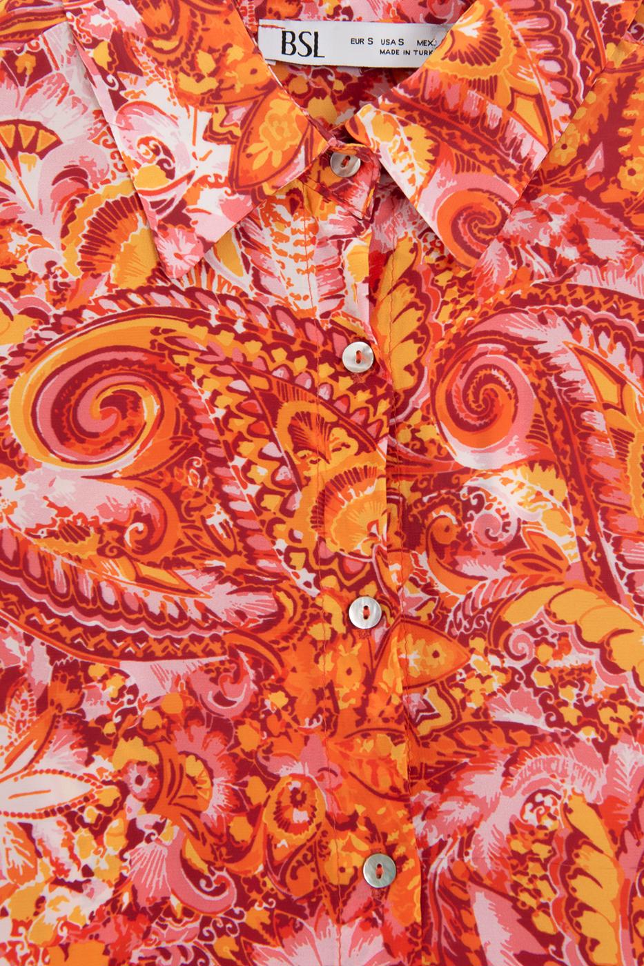 Patterned Shirt Orange