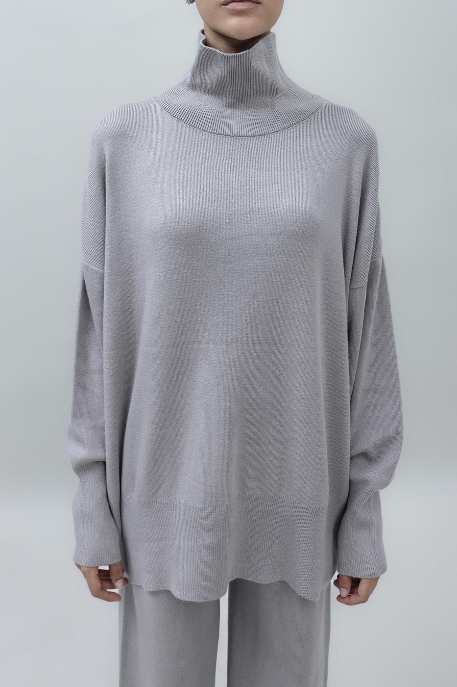 Loose Fit Turtle Neck Knit Pullover
