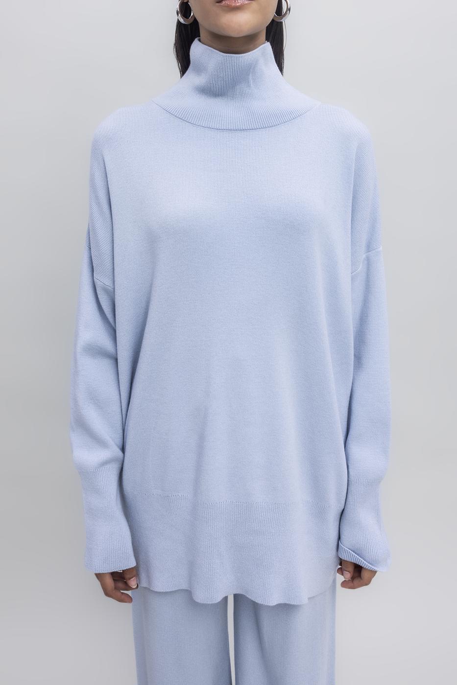 Loose Fit Turtle Neck Knit Pullover