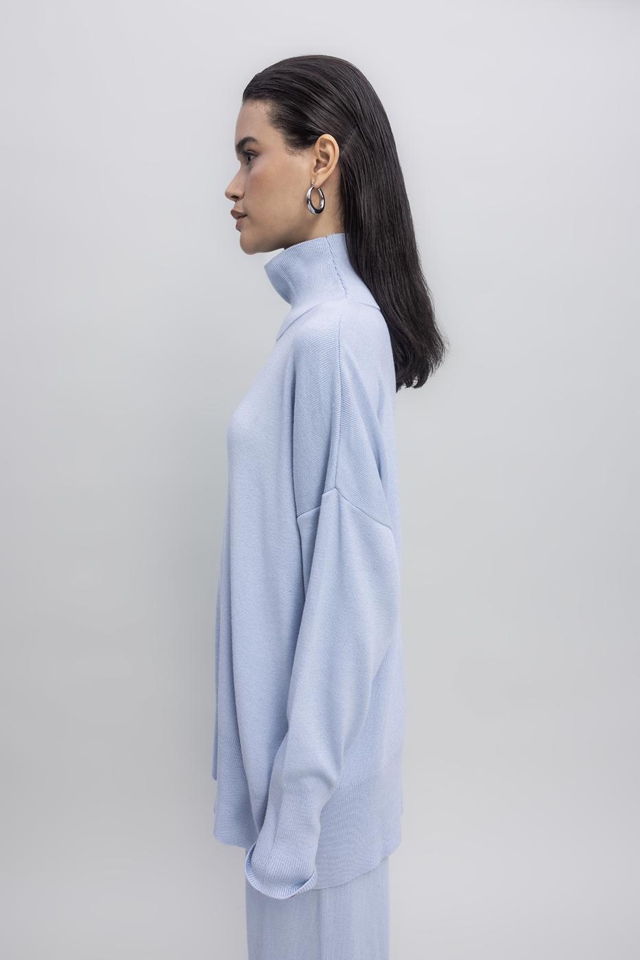 Loose Fit Turtle Neck Knit Pullover